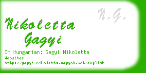 nikoletta gagyi business card